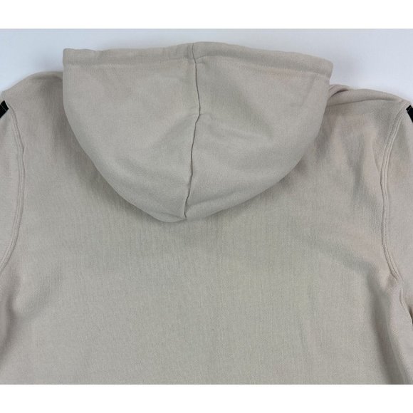 True Religion Patch Hit Hoodie Mens Large Beige Pullover Hooded Sweatshirt - Picture 11 of 12